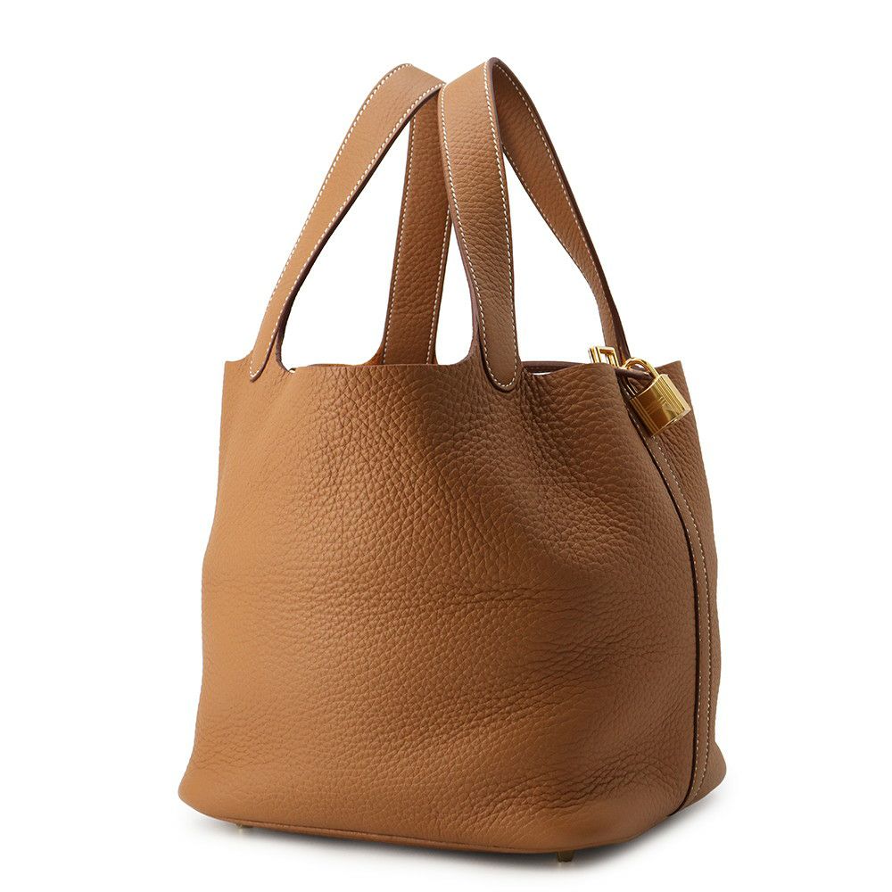 エルメス ハンドバッグ ピコタンロックMM ゴールド/ゴールド金具 トリヨンクレマンス K刻印