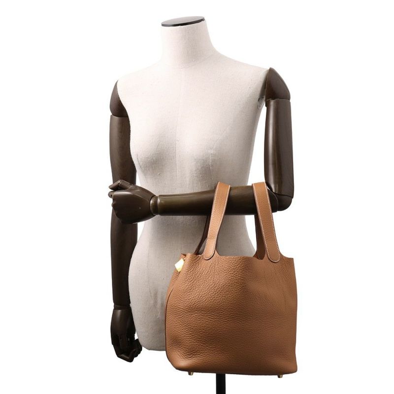 エルメス ハンドバッグ ピコタンロックMM ゴールド/ゴールド金具 トリヨンクレマンス K刻印