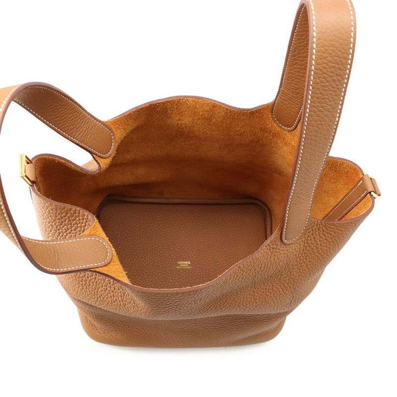 エルメス ハンドバッグ ピコタンロックMM ゴールド/ゴールド金具 トリヨンクレマンス K刻印