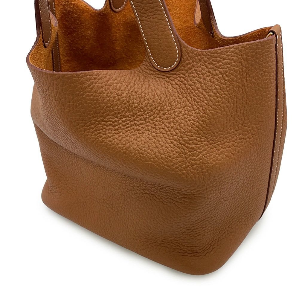 エルメス ハンドバッグ ピコタンロックMM ゴールド/ゴールド金具 トリヨンクレマンス K刻印