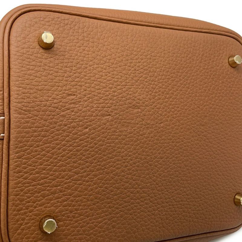エルメス ハンドバッグ ピコタンロックMM ゴールド/ゴールド金具 トリヨンクレマンス K刻印