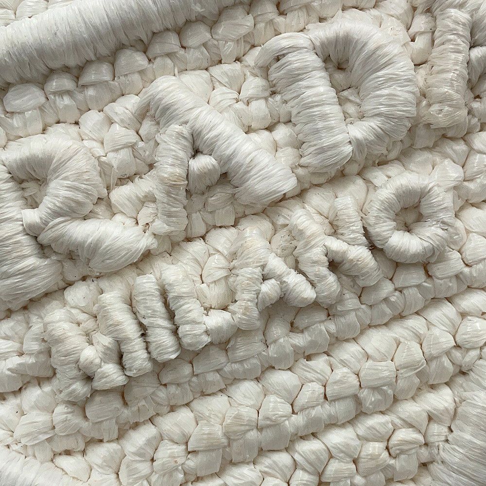 プラダ ショルダーバッグ トライアングル ラフィア 1BH190 PRADA 白