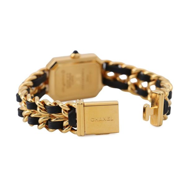 シャネル プルミエール Mサイズ H0001 CHANEL 腕時計 黒文字盤 クォーツ