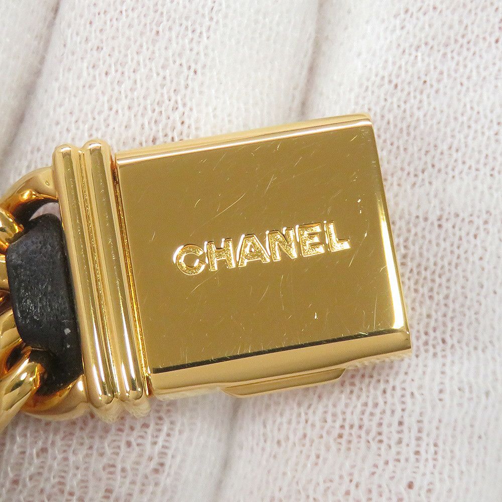 シャネル プルミエール Mサイズ H0001 CHANEL 腕時計 黒文字盤 クォーツ