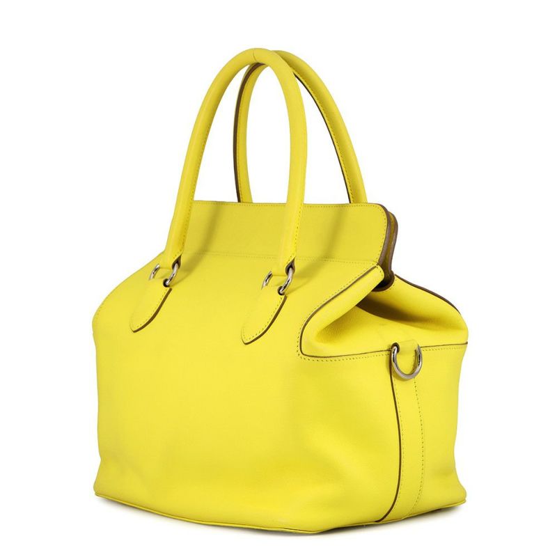 エルメス ハンドバッグ ツールボックス26 ライム/シルバー金具 スイフト □Q刻印 HERMES 2wayショルダー