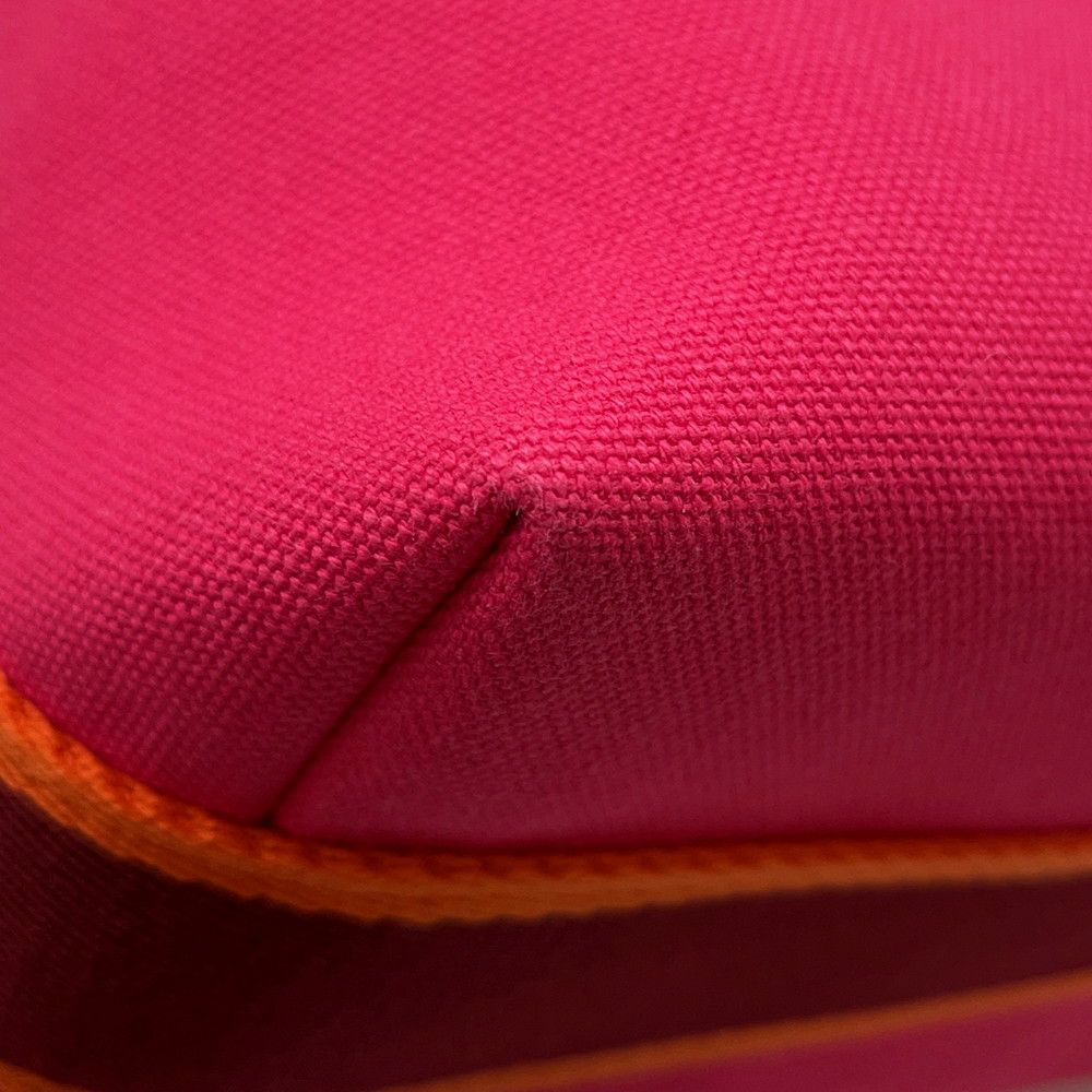 エルメス ポーチ ブリッド・ア・ブラックPM ハイビスカス/シルバー金具 キャンバス HERMES バッグ 小物入れ