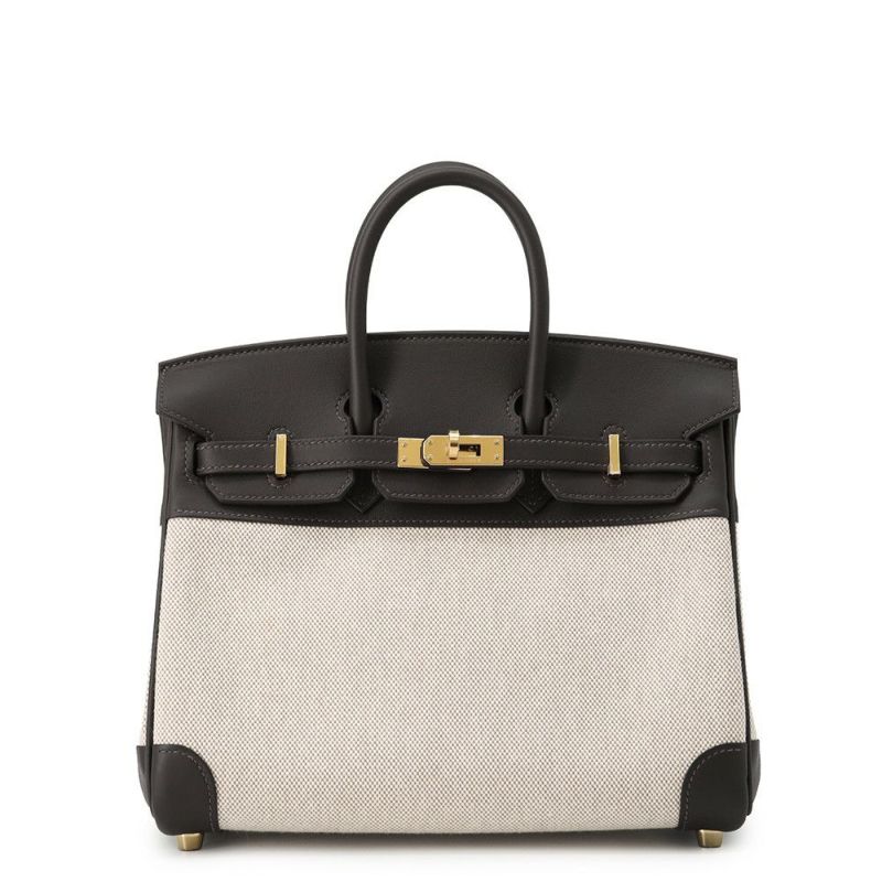 エルメス バーキン25 エクリュ/バイブルン/ゴールド金具  K刻印 HERMES Birkin ハンドバッグ