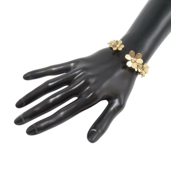 ヴァンクリーフ&アーペル ブレスレット フリヴォル 7フラワー スモール ダイヤモンド 9P 計0.54ct K18YGイエローゴールド VCARP6L100