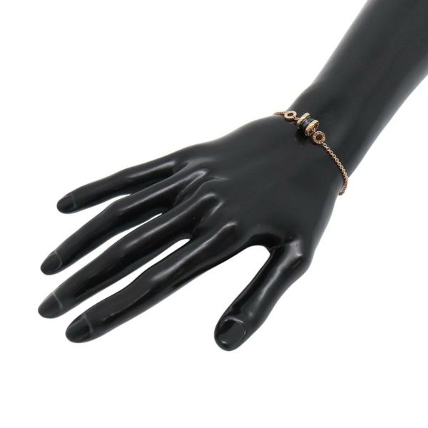 ブルガリ ブレスレット B-ZERO1 ビーゼロワン エレメント K18PGピンクゴールド/ブラックセラミック サイズS/M 354810