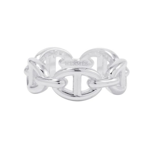 【新品未使用】HERMES アンシェネリング 52 証明書付き　エルメス HERMES アンシェネリング PM 52号 シルバー 証明書付き - メルカリ