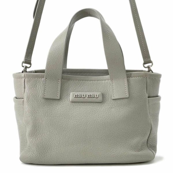 ミュウミュウ ハンドバッグ ロゴ レザー 5BA212 MIUMIU 2wayショルダーバッグ アウトレット品