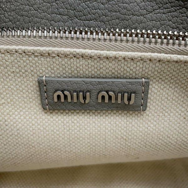 ミュウミュウ ハンドバッグ ロゴ レザー 5BA212 MIUMIU 2wayショルダーバッグ アウトレット品