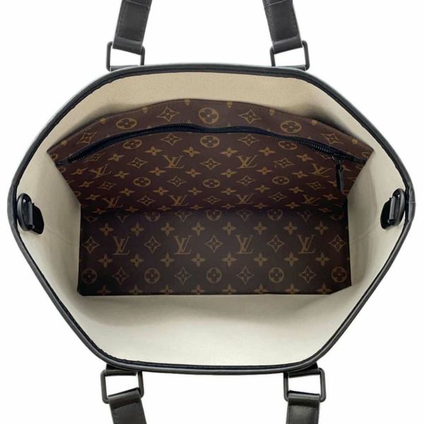 ルイヴィトン トートバッグ モノグラム・マカサー ウィークエンド M45734 2wayショルダーバッグ LOUIS VUITTON ブラック 黒