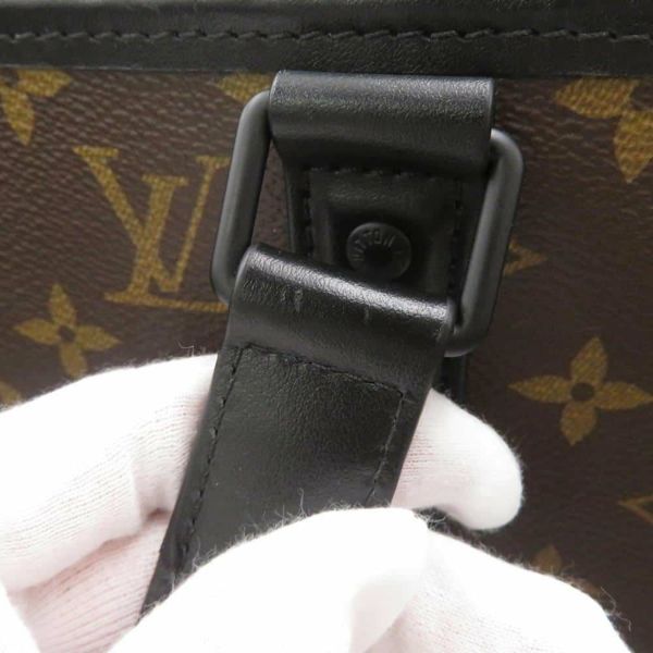 ルイヴィトン トートバッグ モノグラム・マカサー ウィークエンド M45734 2wayショルダーバッグ LOUIS VUITTON ブラック 黒