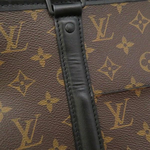 ルイヴィトン トートバッグ モノグラム・マカサー ウィークエンド M45734 2wayショルダーバッグ LOUIS VUITTON ブラック 黒