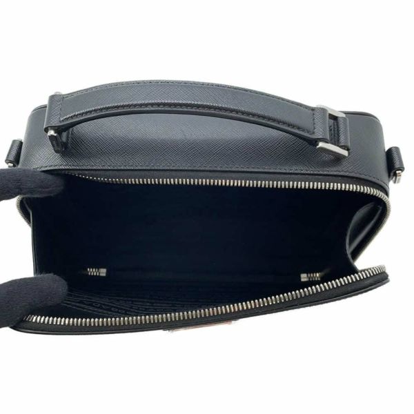 プラダ ショルダーバッグ サフィアーノレザー 2VH069 PRADA 2wayハンドバッグ 黒