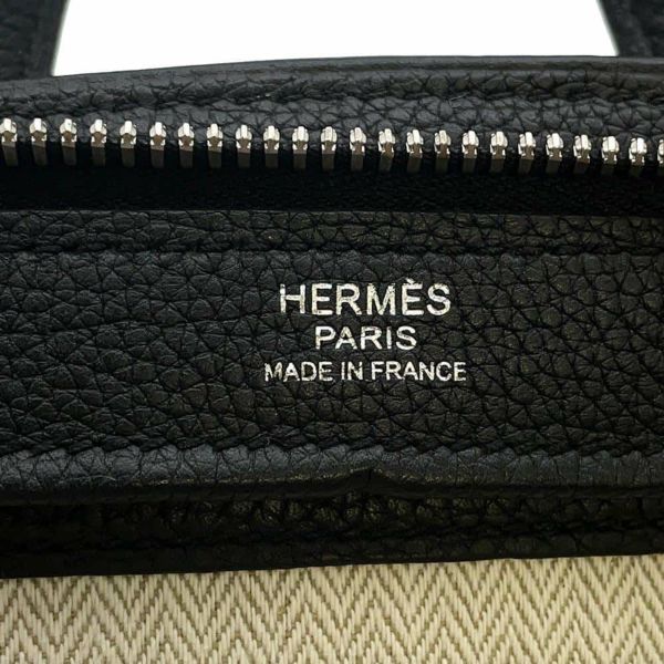 エルメス リュック シティバック27 ブラック/シルバー金具 トリヨンモーリス C刻印 HERMES 黒