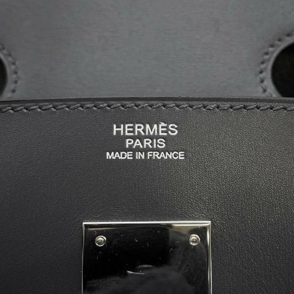 エルメス バーキン30 グレー/エクリュ/シルバー金具 トワルアッシュ/ボックスカーフ □K刻印 HERMES Birkin