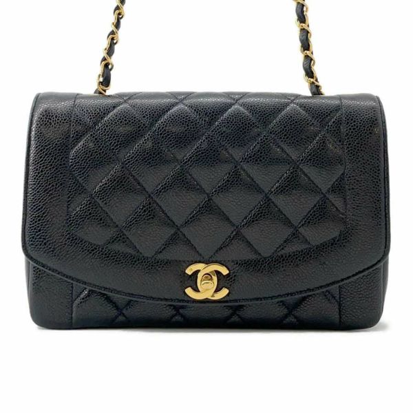 シャネル チェーンショルダーバッグ マトラッセ25 ココマーク ダイアナ キャビアスキン A01165 CHANEL 黒 安心保証 |  中古・新品ブランド販売ギャラリーレア公式通販