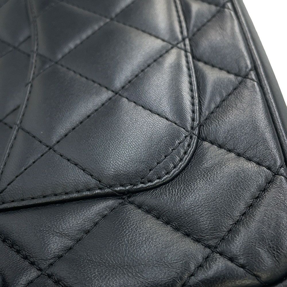 シャネル チェーンショルダーバッグ ミニ マトラッセ ハートチャーム ラムスキン AS3457 CHANEL 黒