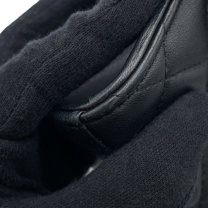 シャネル チェーンショルダーバッグ マトラッセ ココマーク ラムスキン AP2945 2way 黒