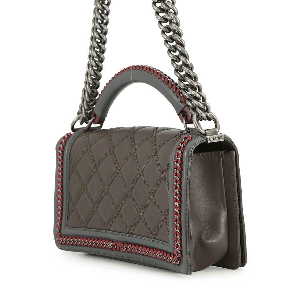 シャネル チェーンショルダーバッグ ココマーク マトラッセ ボーイシャネル トップハンドル A94804 CHANEL