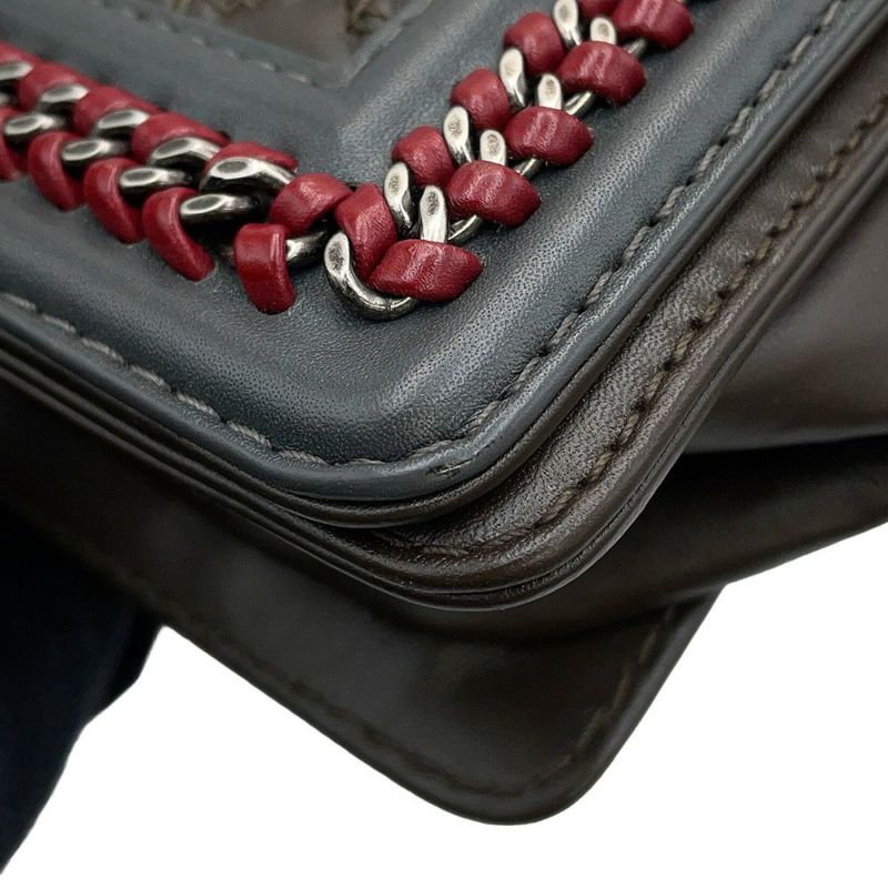 シャネル チェーンショルダーバッグ ココマーク マトラッセ ボーイシャネル トップハンドル A94804 CHANEL