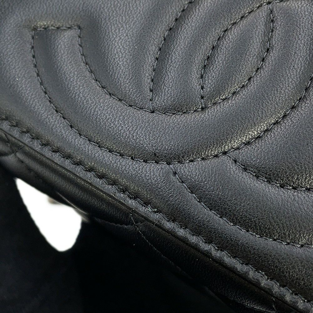 シャネル チェーンショルダーバッグ マトラッセ ココマーク バニティバッグ ラムスキン AP1472 CHANEL 黒 2way ヴァニティバッグ