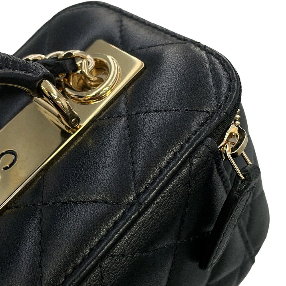 シャネル チェーンショルダーバッグ マトラッセ ココマーク バニティバッグ ラムスキン AP1472 CHANEL 黒 2way ヴァニティバッグ