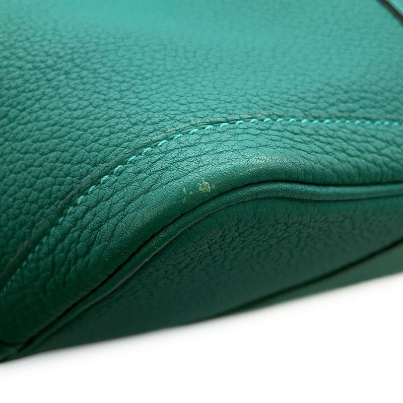 エルメス トートバッグ ガーデンパーティPM マラカイト/シルバー金具 ネゴンダ D刻印