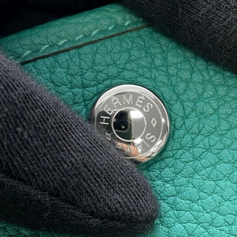 エルメス トートバッグ ガーデンパーティPM マラカイト/シルバー金具 ネゴンダ D刻印