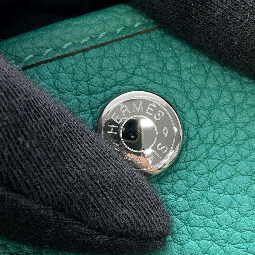 エルメス トートバッグ ガーデンパーティPM マラカイト/シルバー金具 ネゴンダ D刻印