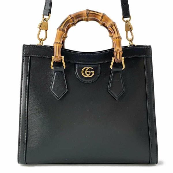 グッチ トートバッグ ダイアナ スモール バンブーハンドル 660195 GUCCI 2wayショルダーバッグ 黒 安心保証 |  中古・新品ブランド販売ギャラリーレア公式通販