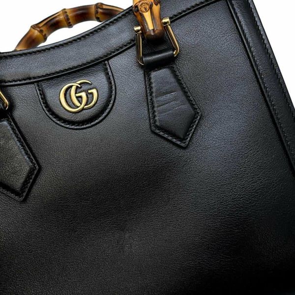 グッチ トートバッグ ダイアナ スモール バンブーハンドル 660195 GUCCI 2wayショルダーバッグ 黒