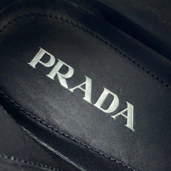 プラダ スニーカー ハイカット レザー ロゴ メンズサイズ7 1/2 4T2596 PRADA メンズ 黒