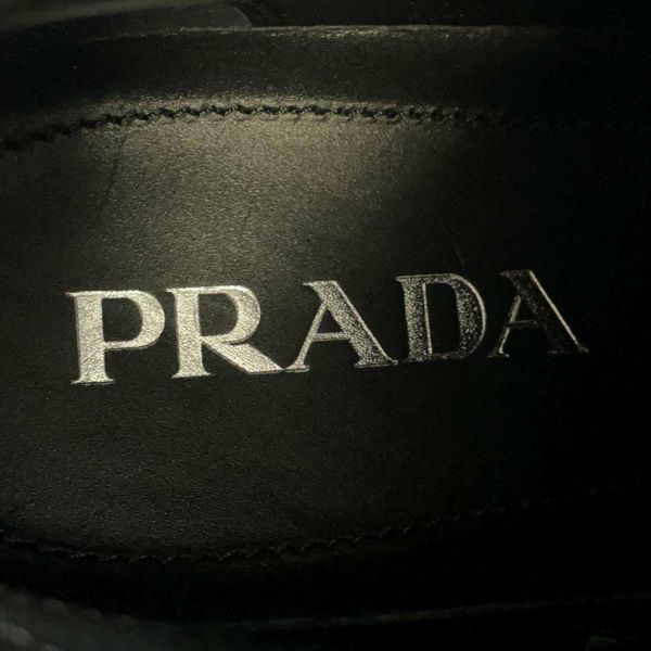 プラダ スニーカー ハイカット レザー ロゴ メンズサイズ7 1/2 4T2596 PRADA メンズ 黒