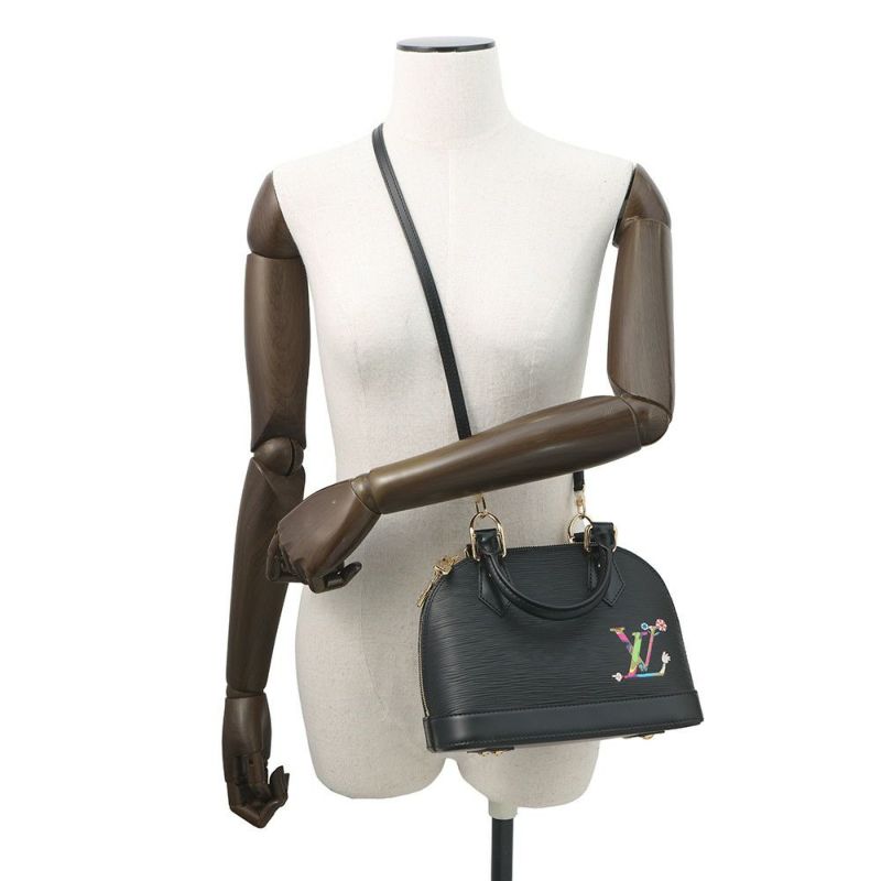 ルイヴィトン ハンドバッグ エピ LV × TM アルマ BB M13670 ヴィトン バッグ 村上隆コラボ 黒 ブラック 2wayショルダー