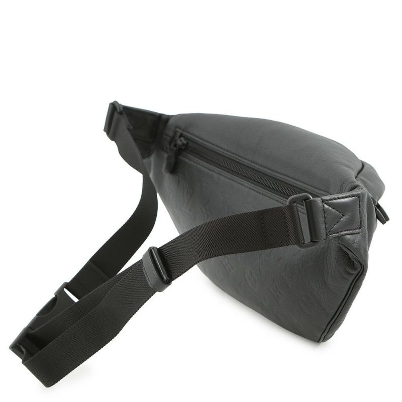 ルイヴィトン ボディバッグ モノグラム・シャドウ ディスカバリー・バムバッグPM M46036 ウエストバッグ 黒 ブラック