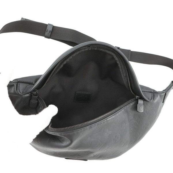 ルイヴィトン ボディバッグ モノグラム・シャドウ ディスカバリー・バムバッグPM M46036 ウエストバッグ 黒 ブラック