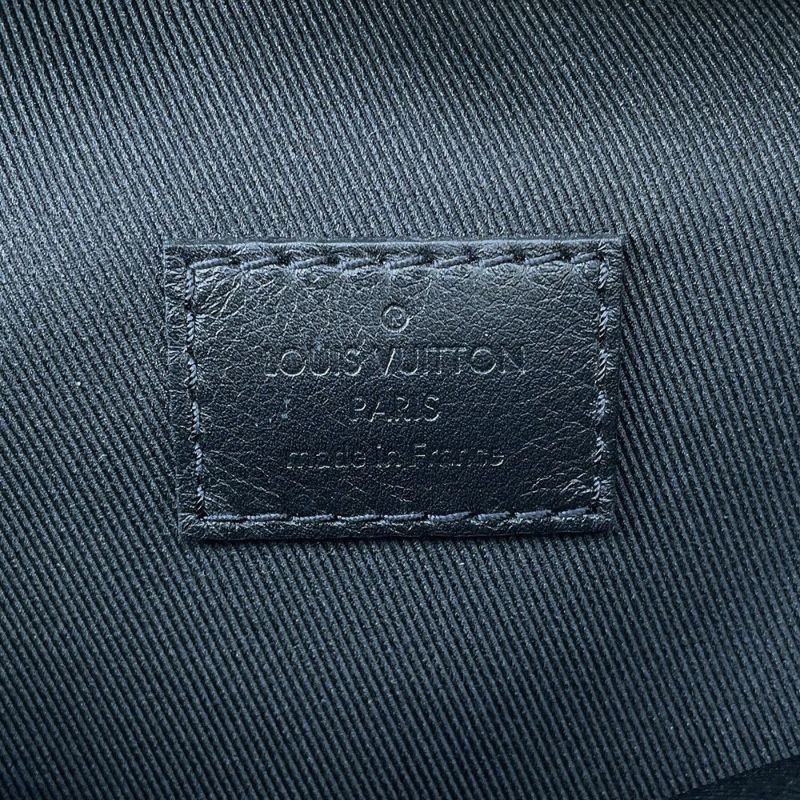 ルイヴィトン ボディバッグ モノグラム・シャドウ ディスカバリー・バムバッグPM M46036 ウエストバッグ 黒 ブラック