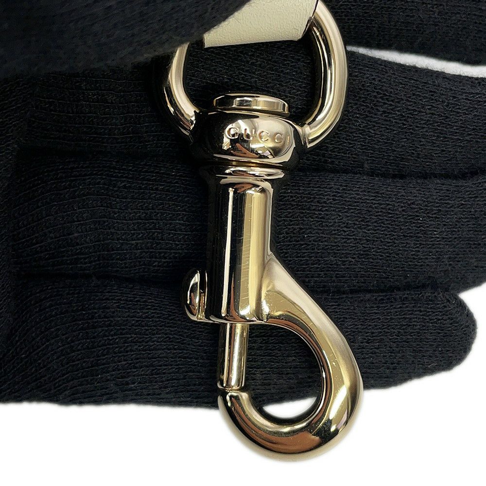 グッチ ハンドバッグ GGエンブレム スモール バケットバッグ PVC レザー 815118 GUCCI 2WAY 白