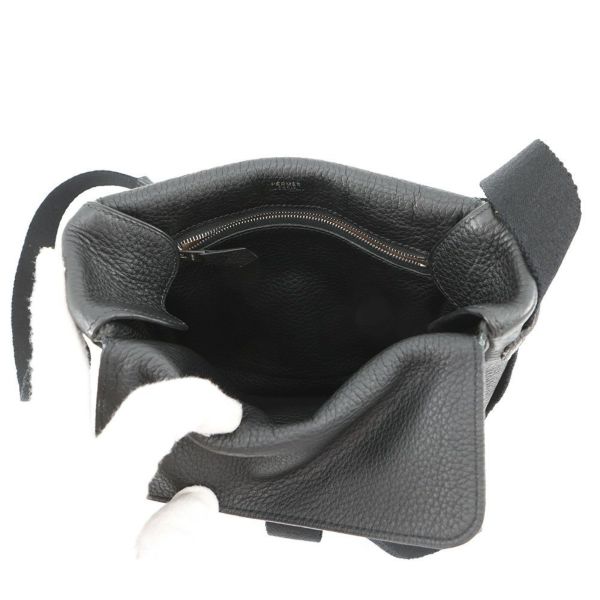 エルメス ショルダーバッグ チベットPM ブラック/シルバー金具 トリヨンクレマンス □H刻印 黒