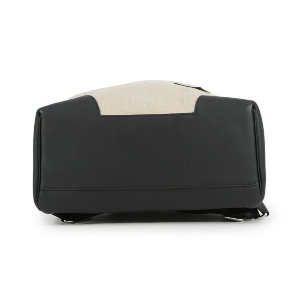 エルメス リュック エルメス・オールバック エクリュ/ブラック/シルバー金具 トワルビヴァーク/スイフト B刻印 メンズ