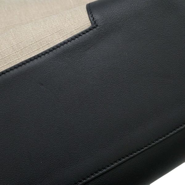 エルメス リュック エルメス・オールバック エクリュ/ブラック/シルバー金具 トワルビヴァーク/スイフト B刻印 メンズ