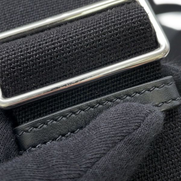 エルメス リュック エルメス・オールバック エクリュ/ブラック/シルバー金具 トワルビヴァーク/スイフト B刻印 メンズ