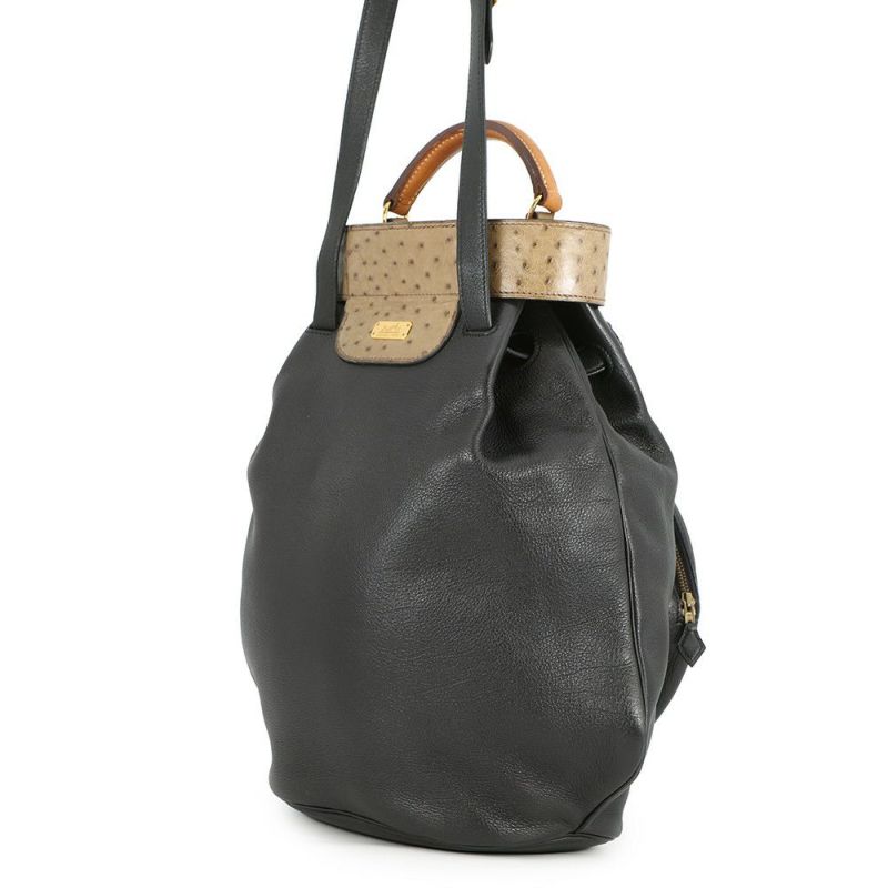 エルメス ショルダーバッグ スマックPM ブラック/イエロー/ゴールド金具 ヴォーグレネ/リザード/オーストリッチ 〇U刻印 黒