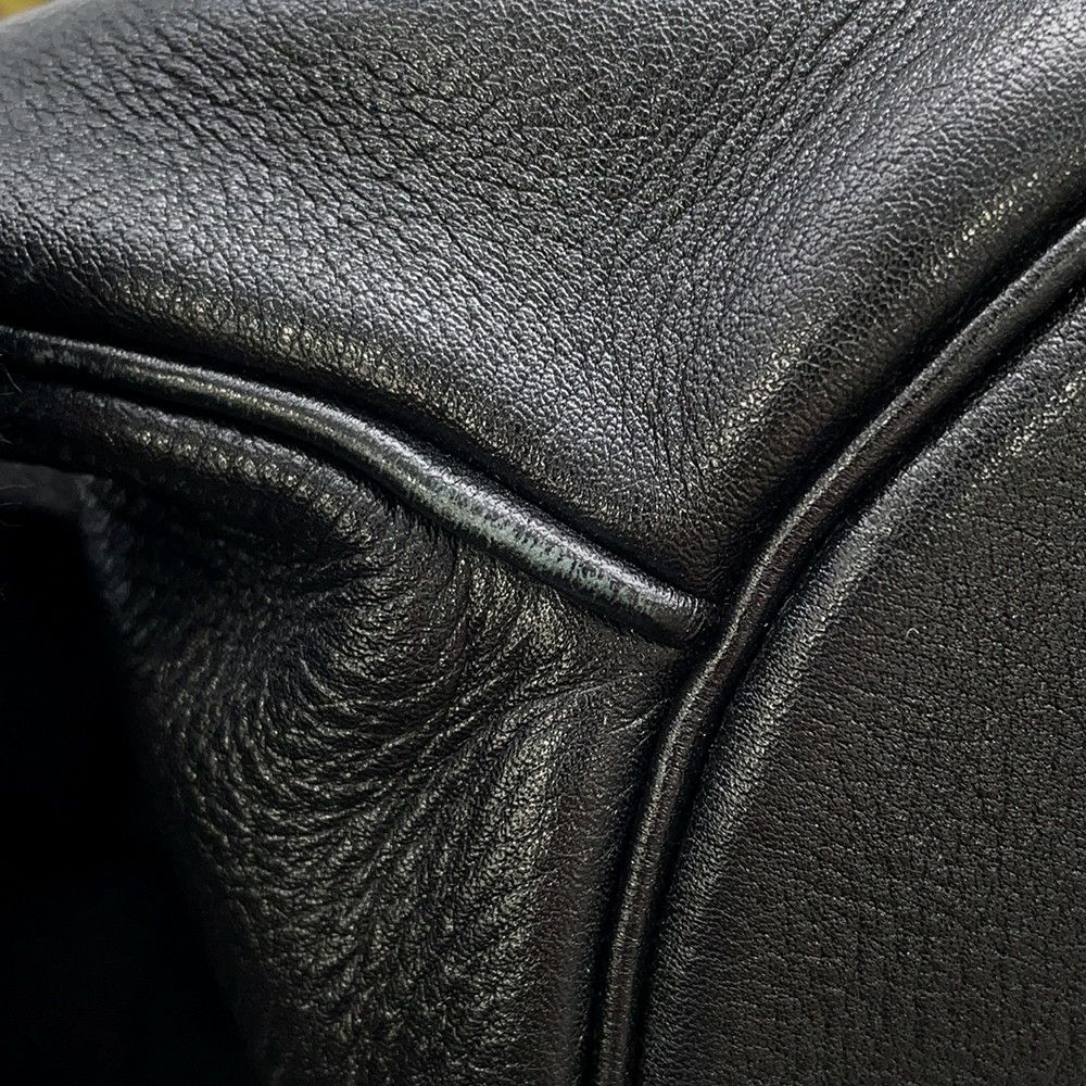 エルメス ショルダーバッグ スマックPM ブラック/イエロー/ゴールド金具 ヴォーグレネ/リザード/オーストリッチ 〇U刻印 黒