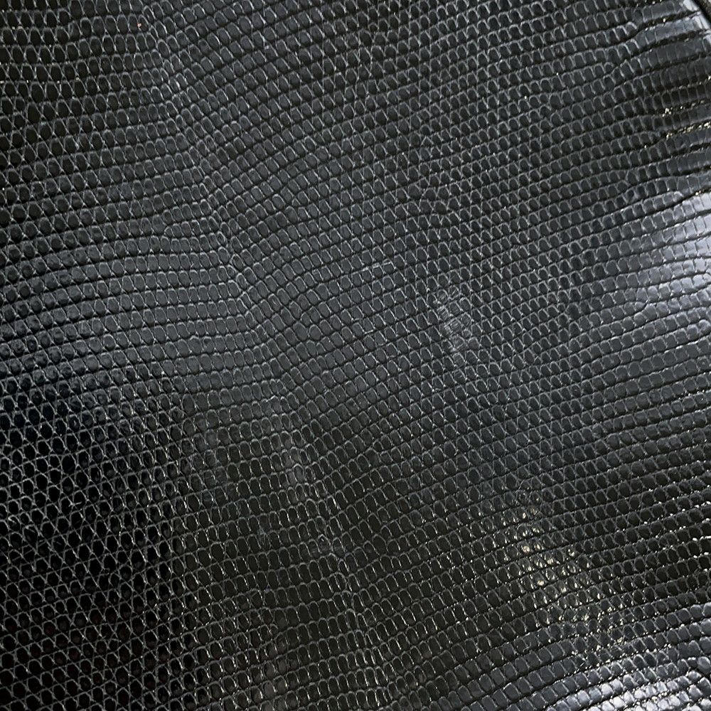 エルメス ショルダーバッグ スマックPM ブラック/イエロー/ゴールド金具 ヴォーグレネ/リザード/オーストリッチ 〇U刻印 黒