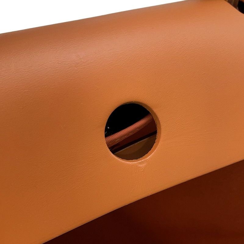 エルメス エールバッグジップPM オレンジ/ナチュラル/シルバー金具 トワルアッシュ/ヴァッシュハンター A刻印 2way