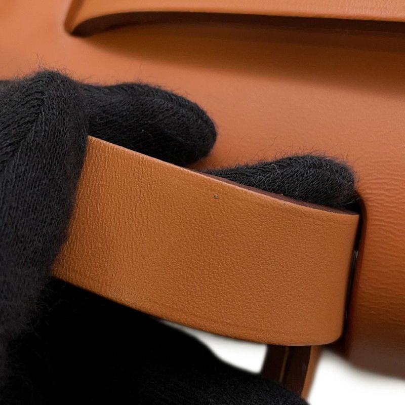 エルメス エールバッグジップPM オレンジ/ナチュラル/シルバー金具 トワルアッシュ/ヴァッシュハンター A刻印 2way